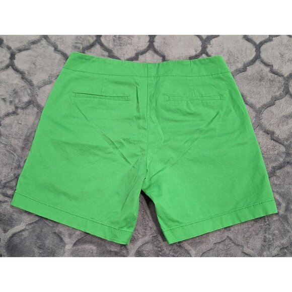 EUC J.Crew Womens Green Sailor Button Shorts Size 2 - Picture 2 of 5